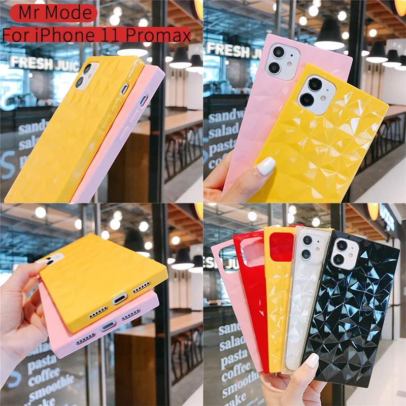 Square Diamond Solid Color Phone Case Soft Protective Shell Back Cover Coque For iPhone 12 Mini 11 Pro XS Max XR X SE 2 8 7 Plus
Square Diamond Solid Color Phone Case Soft Protective Shell Back Cover Coque For iPhone 12 Mini 11 Pro XS Max XR X SE 2 8 7 Plus