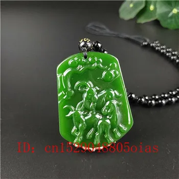 Natural Green Chinese Jade Sheep Pendant Beads Necklace Fashion Accessories Charm Jewelry Carved Amulet Gifts for Women Men
Natural Green Chinese Jade Sheep Pendant Beads Necklace Fashion Accessories Charm Jewelry Carved Amulet Gifts for Women Men