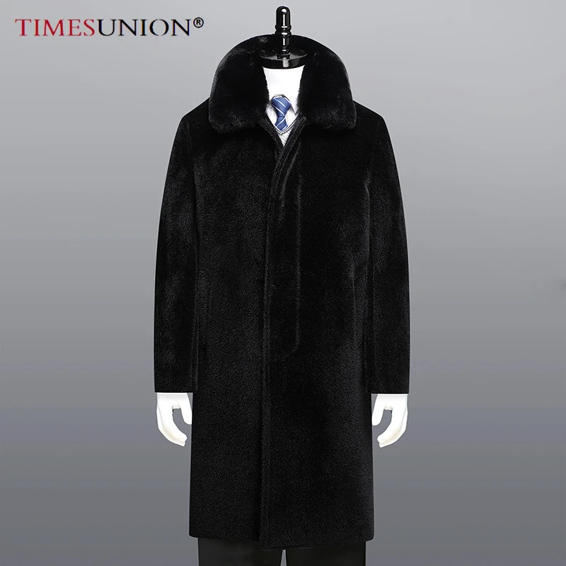 2020 Winter Warm Mink Wool Trench Coat Men Mid-length Thick Coats Lapel Single Breasted With Vest Woolen Coats
2020 Winter Warm Mink Wool Trench Coat Men Mid-length Thick Coats Lapel Single Breasted With Vest Woolen Coats