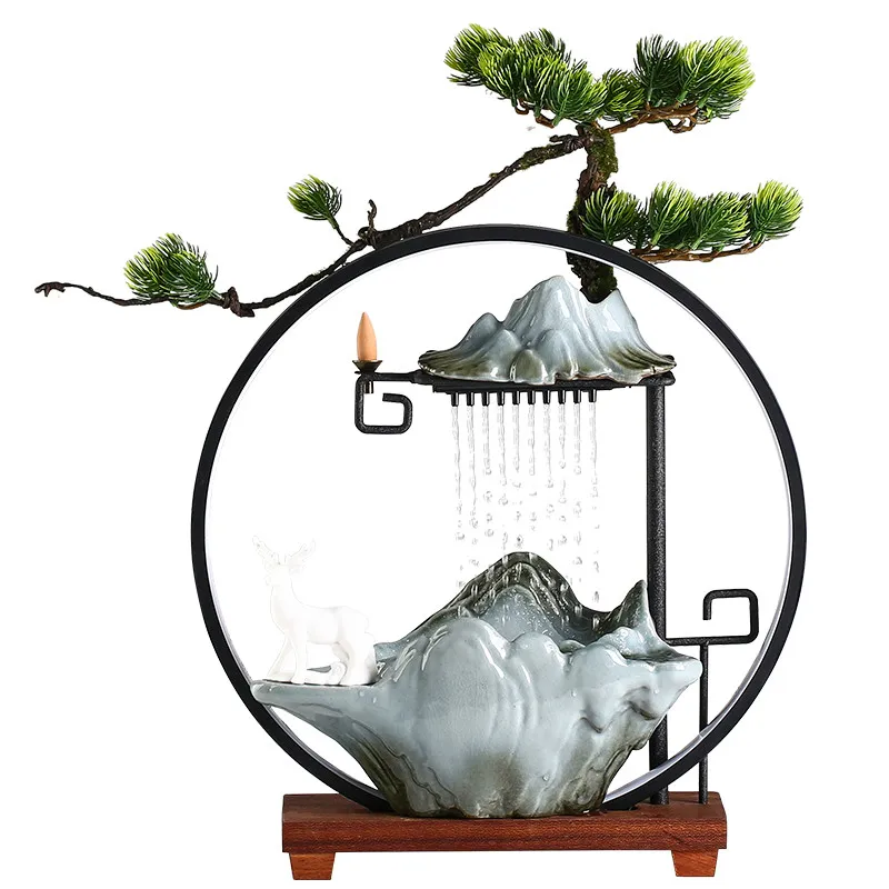 Water Fountain Decoration Lucky Living Room Office Hallway Desktop Backflow Incense Atomization Humidifier Gift home decore
Water Fountain Decoration Lucky Living Room Office Hallway Desktop Backflow Incense Atomization Humidifier Gift home decore