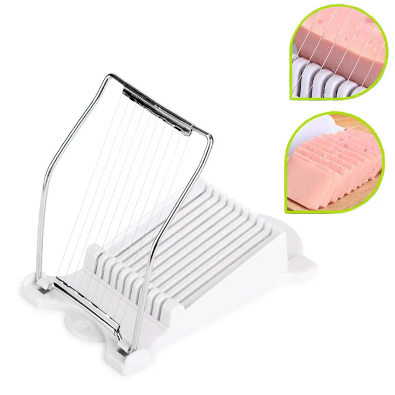 Stainless Steel Lunch Meat Slicer Banana Cutter Egg Ham Slicer Home Multi-functional Kitchen Gadgets Steel Wire Cutting Tool
Stainless Steel Lunch Meat Slicer Banana Cutter Egg Ham Slicer Home Multi-functional Kitchen Gadgets Steel Wire Cutting Tool
