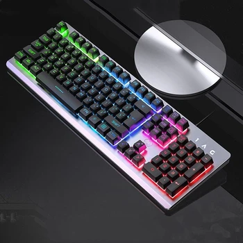 Mechanical Gaming Keyboard Ergonomic Computer Gamer Keyboard RGB Colorful Backlit Keypad With USB Cable For Laptop Mac Notebook
Mechanical Gaming Keyboard Ergonomic Computer Gamer Keyboard RGB Colorful Backlit Keypad With USB Cable For Laptop Mac Notebook
