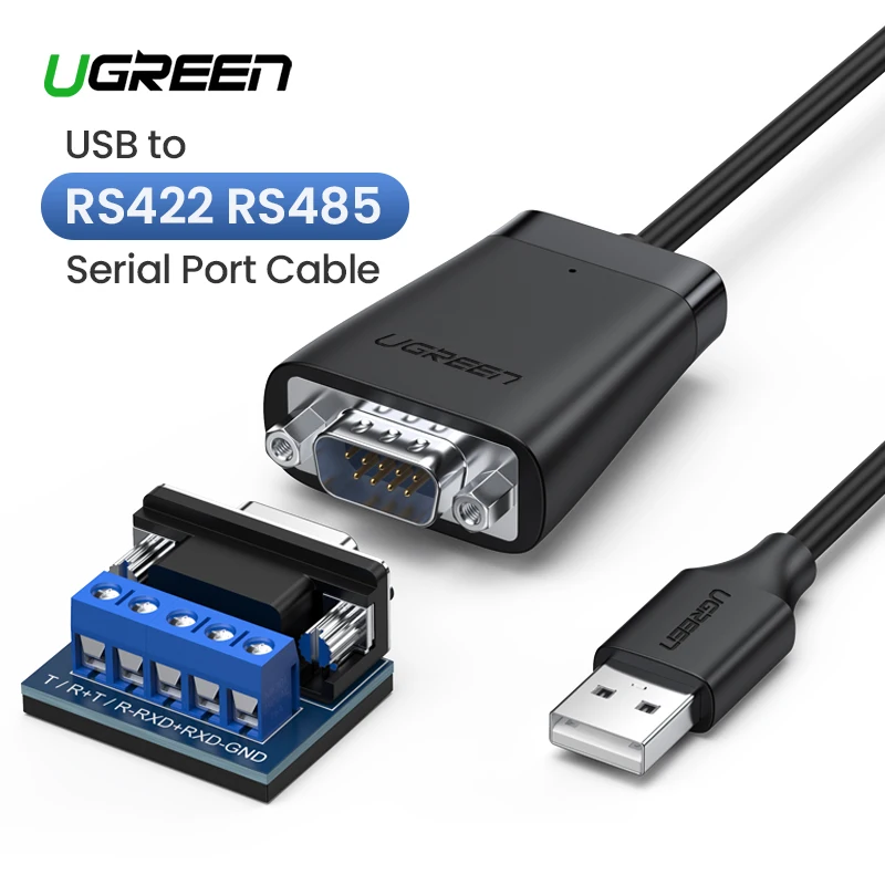 Ugreen USB to RS422 RS485 Serial Port Converter Adapter Cable DB9 Male FTDI Chip Supports Windows 10 8 7 XP and Mac OS
Ugreen USB to RS422 RS485 Serial Port Converter Adapter Cable DB9 Male FTDI Chip Supports Windows 10 8 7 XP and Mac OS