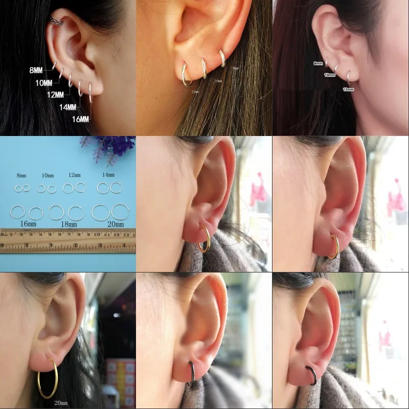 925 Sterling Silver Hoop Earrings for Women Gold Silver Black Color Round Circle Hoops Earrings Pendientes brincos oorbellen Z4
925 Sterling Silver Hoop Earrings for Women Gold Silver Black Color Round Circle Hoops Earrings Pendientes brincos oorbellen Z4