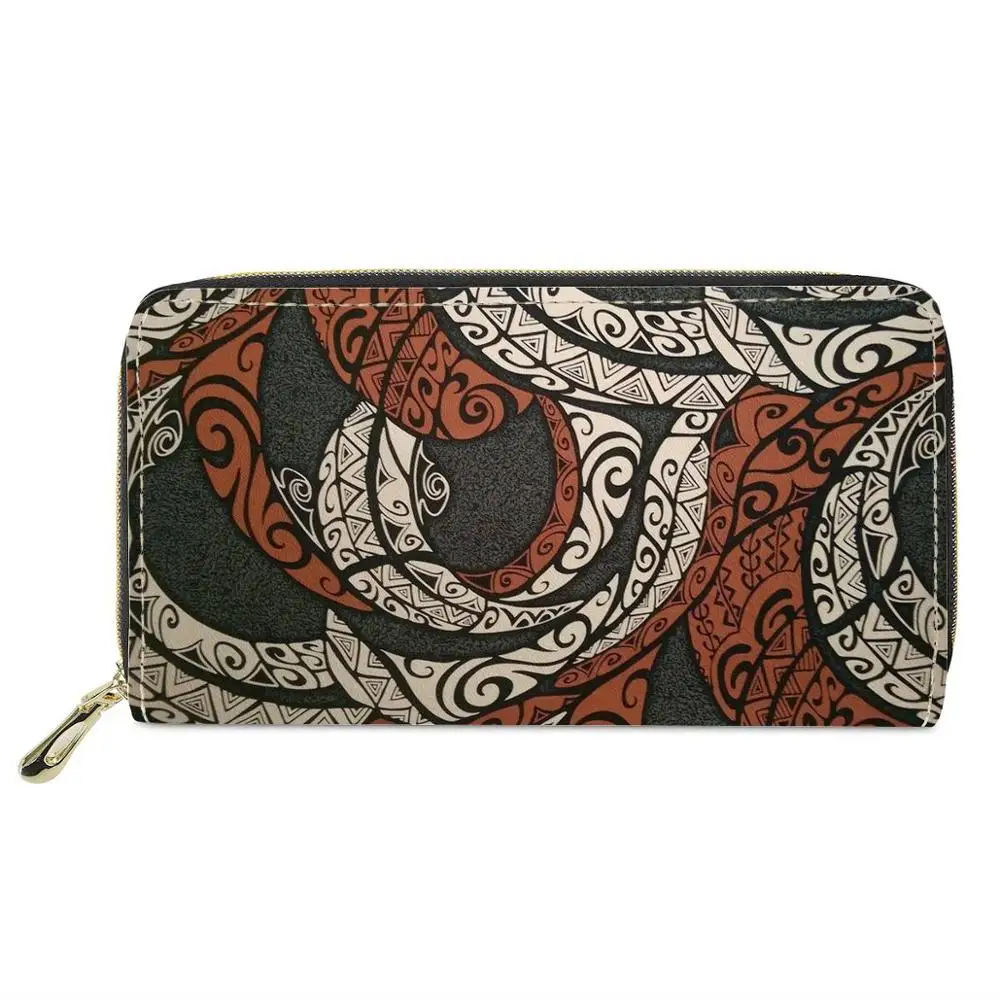 Polynesian tribal style Pattern Woman Cluth Wallet design custom Brand Design Female Zipper Big Purse Phone Credit Card Holder
Polynesian tribal style Pattern Woman Cluth Wallet design custom Brand Design Female Zipper Big Purse Phone Credit Card Holder