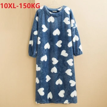 winter women fleece warm long Pajamas thick sleepdress cartoon home sleepwear plus size 10XL loose fat Pijamas blue pink 54 58
winter women fleece warm long Pajamas thick sleepdress cartoon home sleepwear plus size 10XL loose fat Pijamas blue pink 54 58
