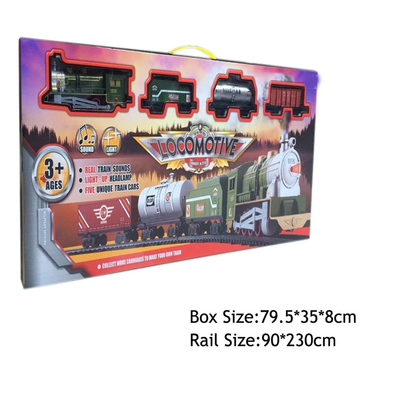 Children Assembled Electric Rail Train Model Model Retro Classic Steam Light And Sound Train Toy
Children Assembled Electric Rail Train Model Model Retro Classic Steam Light And Sound Train Toy
