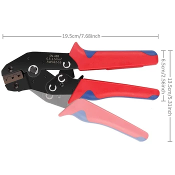 Terminals Crimping Tool Kit Spade Connectors Crimper Self-Adjusting Automatic Ratcheting Wire Terminals Crimping Tool Of Awg26-1
Terminals Crimping Tool Kit Spade Connectors Crimper Self-Adjusting Automatic Ratcheting Wire Terminals Crimping Tool Of Awg26-1