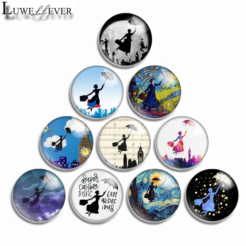 

12mm 10mm 16mm 20mm 25mm 30mm 557 Marry Mix Round Glass Cabochon Jewelry Finding 18mm Snap Button Charm Bracelet