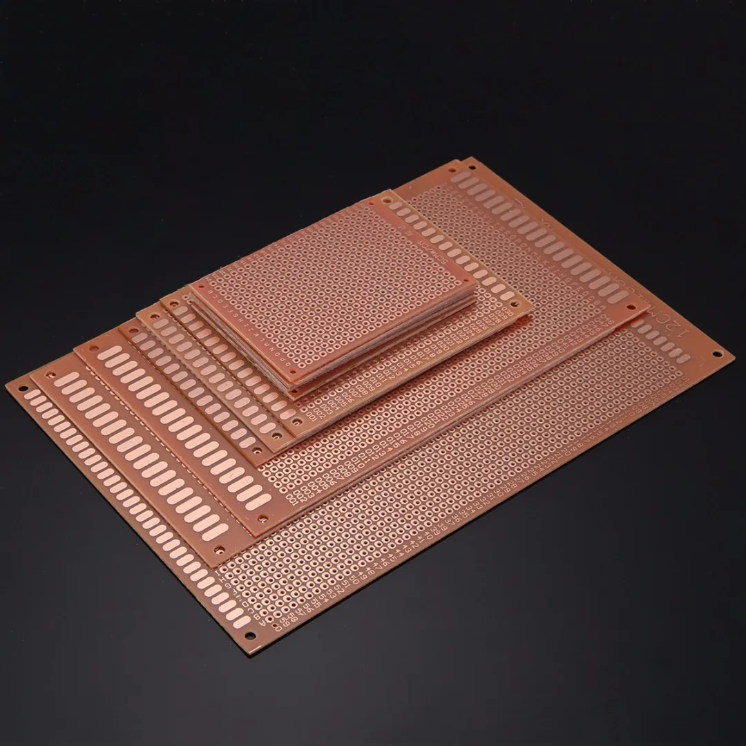 12pcs Durable DIY PCB Prototyping Board 4 Sizes Mayitr Printed Circuit Prototype Breadboard Stripboard 12 x18/9x15/7x9/5x7 cm