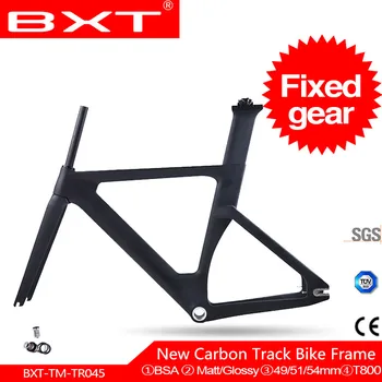 BXT Full Carbon Track Frame Fixed Gear Frame Fork BSA Road Track 700c Fixed frame single speed Track Bicycle Parts Frameset
BXT Full Carbon Track Frame Fixed Gear Frame Fork BSA Road Track 700c Fixed frame single speed Track Bicycle Parts Frameset