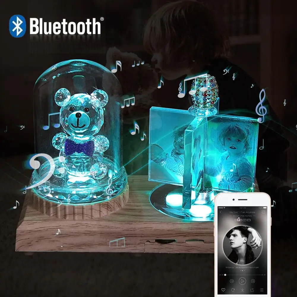 Personalized Crystal Picture Frame with Colorful MP3 Music LED Bluetooth Base Windmill Shape Cute Bear Special Gifts
Personalized Crystal Picture Frame with Colorful MP3 Music LED Bluetooth Base Windmill Shape Cute Bear Special Gifts