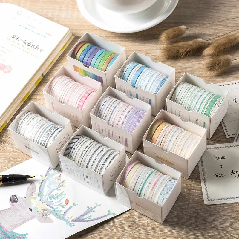 Washi Tape Set Color Series Fine Series 10 Involved in Basic Tent Material DIY Decorative Stickers 9
Washi Tape Set Color Series Fine Series 10 Involved in Basic Tent Material DIY Decorative Stickers 9