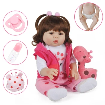 18inch 47cm Full Silicone Reborn Doll Girl Bebe Curly Hair Baby Lifelike Realistic Alive Christmas Gift Bath Toy Waterproof
18inch 47cm Full Silicone Reborn Doll Girl Bebe Curly Hair Baby Lifelike Realistic Alive Christmas Gift Bath Toy Waterproof