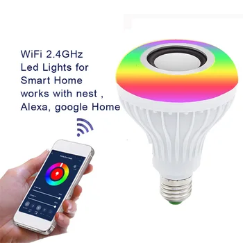 12W Smart RGB LED Bulb RGBW WIFI bluetooth Lamp Color Changing Lighting LED Lamp Bar KTV Decorative Light App Control/RC Control
12W Smart RGB LED Bulb RGBW WIFI bluetooth Lamp Color Changing Lighting LED Lamp Bar KTV Decorative Light App Control/RC Control