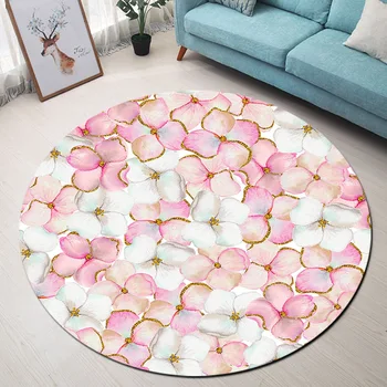 Pink Blue Flower Petal Golden Edge Round Floor Rug Balcony Doorway Door Mat Anti-slip Carpets For Washroom Bedroom Home Decor
Pink Blue Flower Petal Golden Edge Round Floor Rug Balcony Doorway Door Mat Anti-slip Carpets For Washroom Bedroom Home Decor