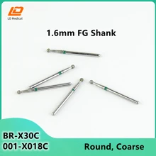 5pcs Dental Diamond Burs 001-X018C Ball Round 1.6mm FG Shank BR-X31C Green Rings Coarse Burs for High Speed Handpiece Grinding 
5pcs Dental Diamond Burs 001-X018C Ball Round 1.6mm FG Shank BR-X31C Green Rings Coarse Burs for High Speed Handpiece Grinding