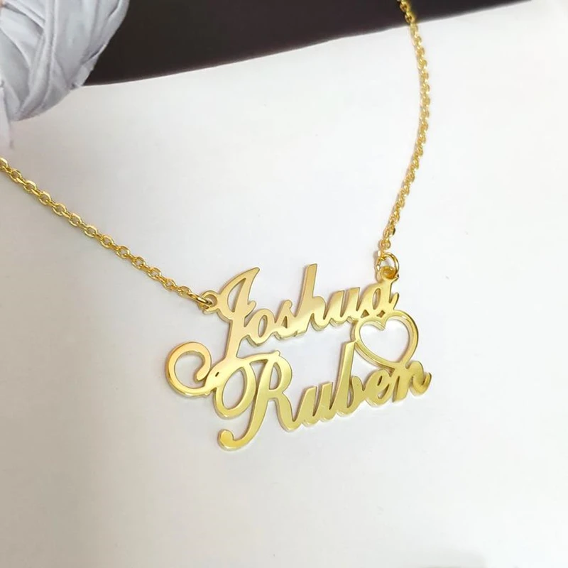 Romantic Empty Heart Necklace Custom Double Name Necklace Couple Jewelry Stainless Steel Personalized Nameplate Love Necklace
Romantic Empty Heart Necklace Custom Double Name Necklace Couple Jewelry Stainless Steel Personalized Nameplate Love Necklace