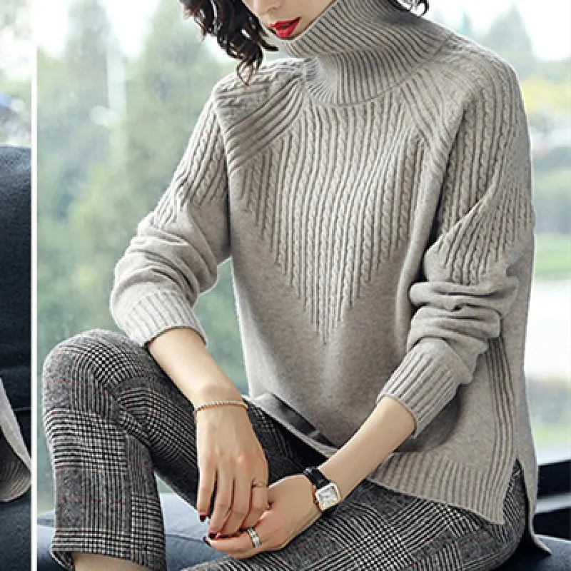 Turtleneck Women Sweaters Long Sleeve White Sweater Solid Vintage Pullover Women's and Pullovers 2020 Loose Ladies Turtle Neck
Turtleneck Women Sweaters Long Sleeve White Sweater Solid Vintage Pullover Women's and Pullovers 2020 Loose Ladies Turtle Neck