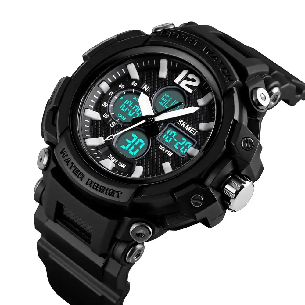 SKMEI Sport Men Watch Dual Display Quartz Digital Watch 3Time Multl-Function Watch Luminous 5Bar Waterproof 1498
SKMEI Sport Men Watch Dual Display Quartz Digital Watch 3Time Multl-Function Watch Luminous 5Bar Waterproof 1498