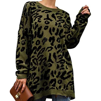 Women Loose Bottoming Large Size Leopard Sweater Autumn And Winter Fashion New Round Neck Pullover Loose Bottoming Sweater
Women Loose Bottoming Large Size Leopard Sweater Autumn And Winter Fashion New Round Neck Pullover Loose Bottoming Sweater