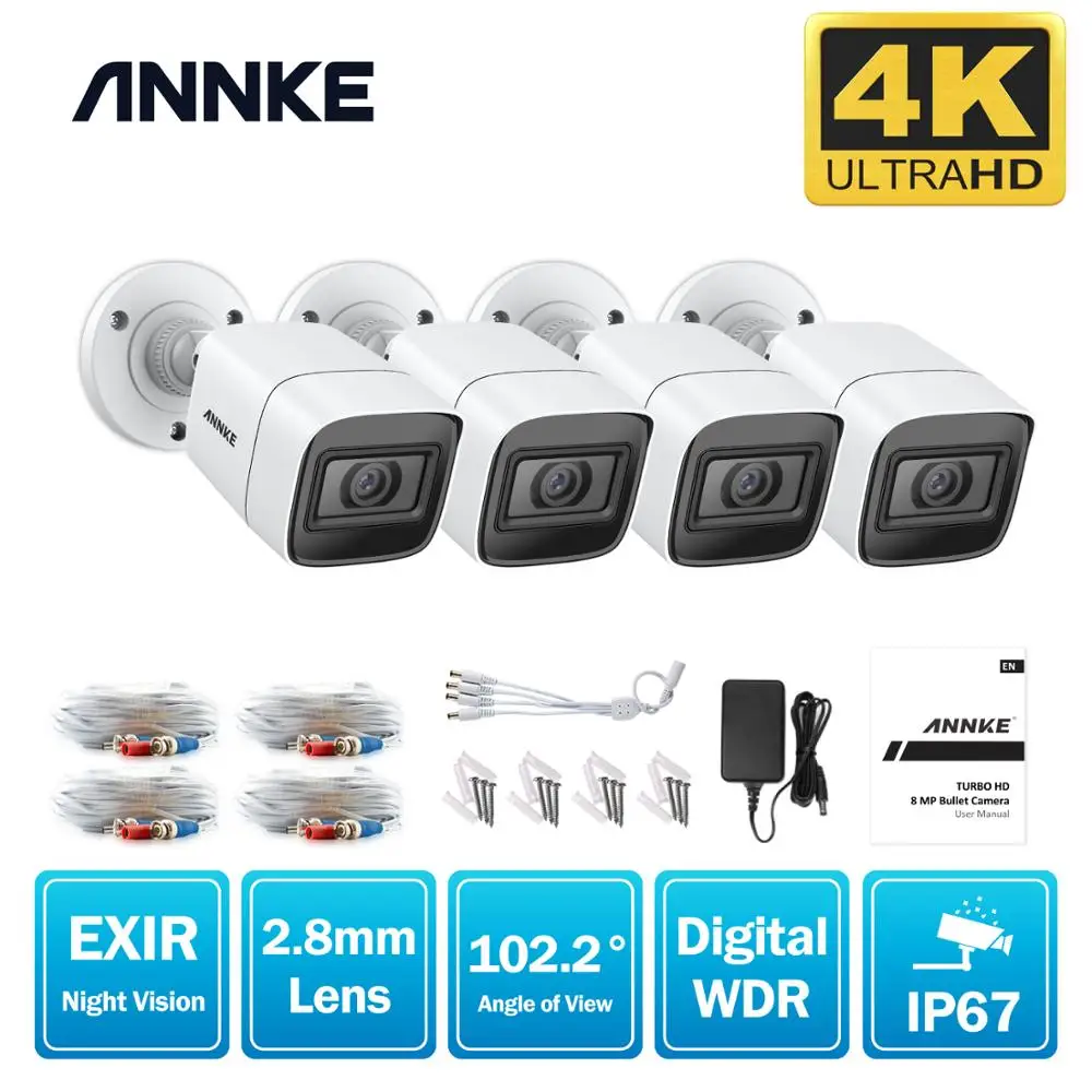 Камера видеонаблюдения ANNKE 8MP 4X 8X FHD CCTV TVI 4K Наружная Водонепроницаемая цилиндрическая камера наблюдения s EXIR ночное видение комплект оповещения по электронной почте 
Камера видеонаблюдения ANNKE 8MP 4X 8X FHD CCTV TVI 4K Наружная Водонепроницаемая цилиндрическая камера наблюдения s EXIR ночное видение комплект оповещения по электронной почте