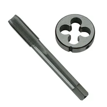 Silver HSS M10 X 1.0mm Tap & M10 X 1.0mm Die Metric Thread Right Hand Metalwork Tool Right-handed Threads Tap And Die Set
Silver HSS M10 X 1.0mm Tap & M10 X 1.0mm Die Metric Thread Right Hand Metalwork Tool Right-handed Threads Tap And Die Set
