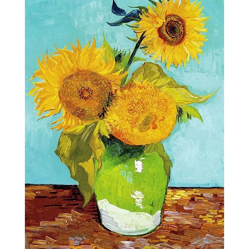 SELILALI Framed Painting By Numbers HandPainted Three Sunflower In Vase Flower Picture By Number Home Living Room Wall Photo
SELILALI Framed Painting By Numbers HandPainted Three Sunflower In Vase Flower Picture By Number Home Living Room Wall Photo