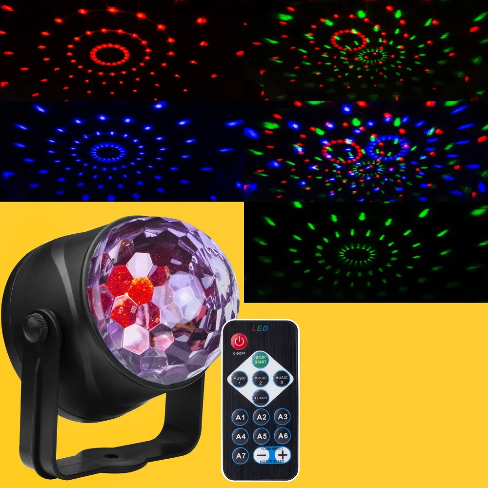 Sound Activated Rotating Disco Ball Party Lights Strobe Light 3W RGB LED Stage Light For Dj Christmas Wedding sound party light
Sound Activated Rotating Disco Ball Party Lights Strobe Light 3W RGB LED Stage Light For Dj Christmas Wedding sound party light