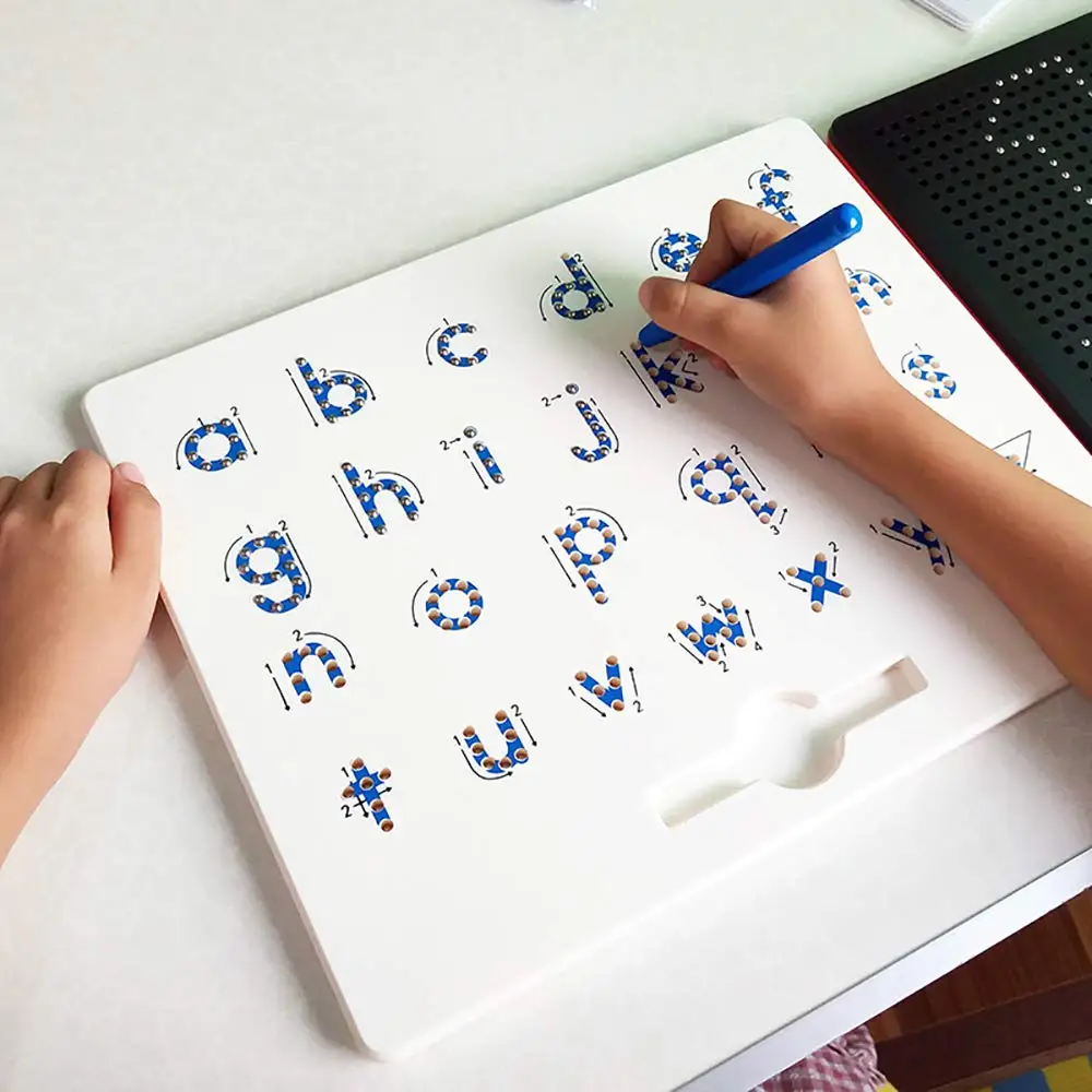 Magnetic Tablet Drawing Board Pad Toy Bead Magnet Stylus Pen 26 Alphabet Numbers Writing Memo Board Learning Educational Kid Toy
Magnetic Tablet Drawing Board Pad Toy Bead Magnet Stylus Pen 26 Alphabet Numbers Writing Memo Board Learning Educational Kid Toy