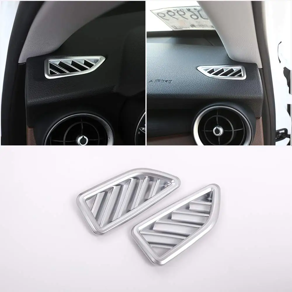 Car ABS Silver Chrome Dashboard Side Air Conditioning Vent Outlet Frame Cover Trim for Alfa Romeo Stelvio 2017 2018
Car ABS Silver Chrome Dashboard Side Air Conditioning Vent Outlet Frame Cover Trim for Alfa Romeo Stelvio 2017 2018