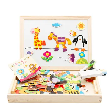 2 In 1 Wooden Magnetic Jigsaw Puzzle Drawing Board Toy Kit Children Painting 3D Animal Farm Forest Matching Game Wood Baby Toy
2 In 1 Wooden Magnetic Jigsaw Puzzle Drawing Board Toy Kit Children Painting 3D Animal Farm Forest Matching Game Wood Baby Toy