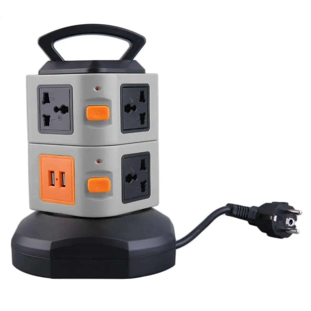 PC+ABS Anti-thunder Overload Protector 7 Outlet 2 USB Ports 2 Layer Socket EU Surge Protector Power Board 2500W
PC+ABS Anti-thunder Overload Protector 7 Outlet 2 USB Ports 2 Layer Socket EU Surge Protector Power Board 2500W