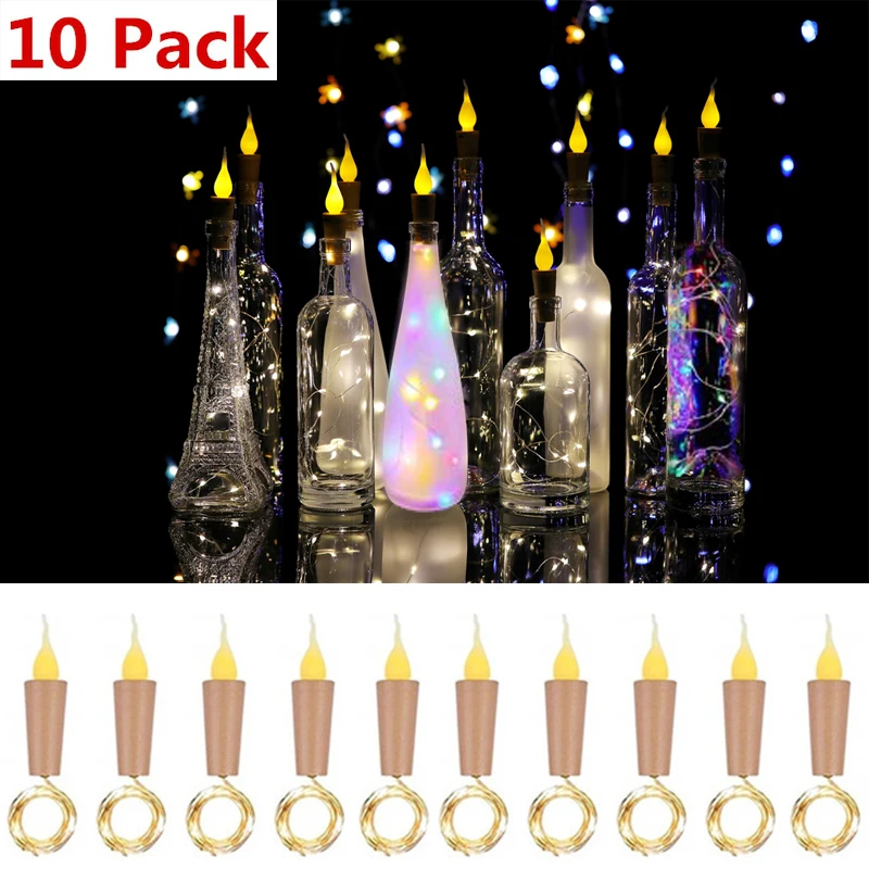 2m Candle Wine Bottle Lights Battery Operated LED garland Tealight Cork Fairy Mini String Flame Cork Light Party Wedding Decor
2m Candle Wine Bottle Lights Battery Operated LED garland Tealight Cork Fairy Mini String Flame Cork Light Party Wedding Decor