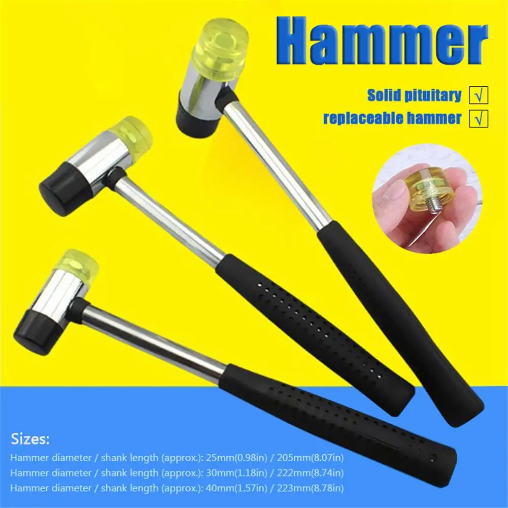 Hot Sale Double-Sided Soft Rubber Hammer Perfect Tool for Multi-Purpose Hand Tools for Hard Plastic Non-Sliding Plastic Grips
Hot Sale Double-Sided Soft Rubber Hammer Perfect Tool for Multi-Purpose Hand Tools for Hard Plastic Non-Sliding Plastic Grips