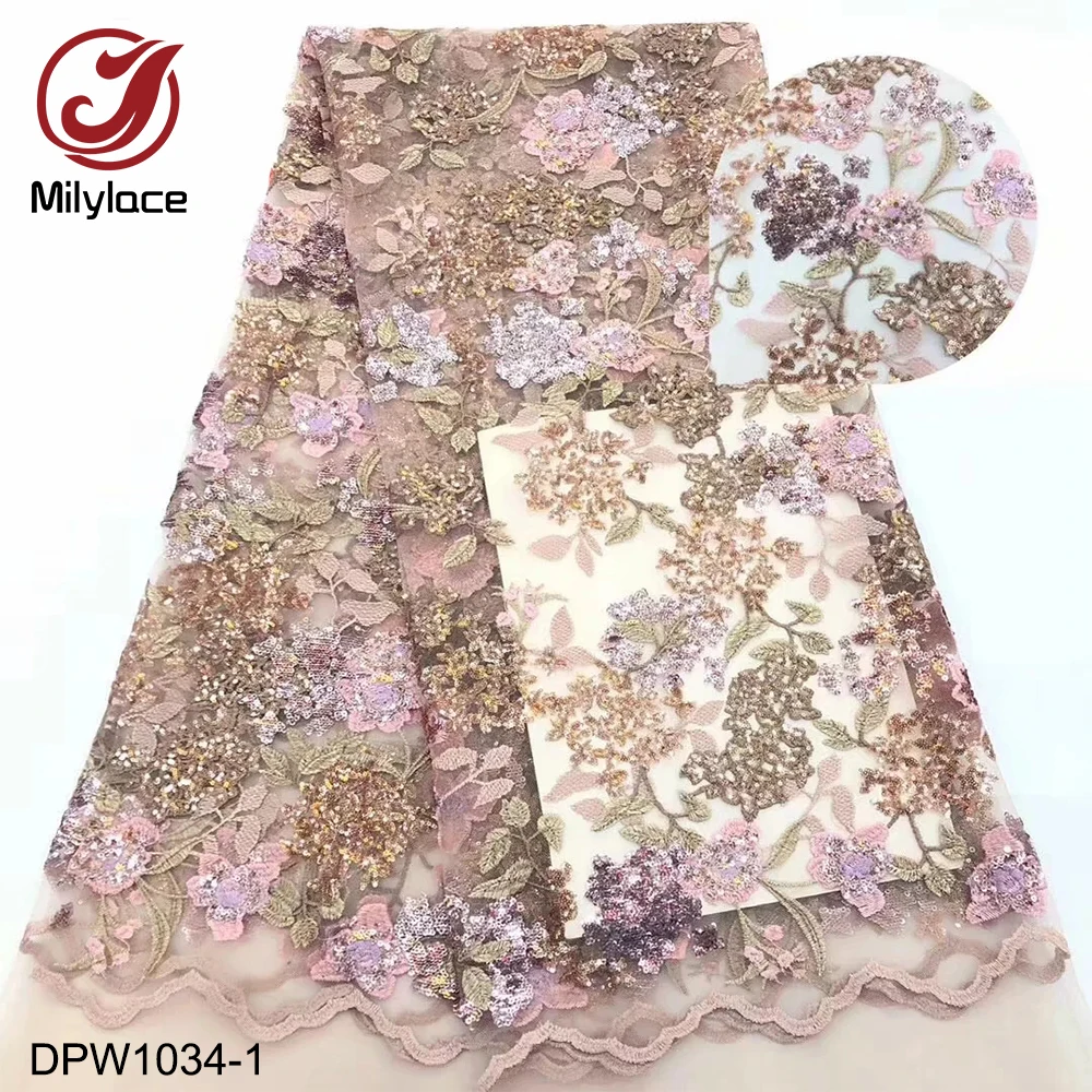 High Quality African French Sequins Embroidered Lace Fabric Luxury Embroidered Net Lace Fabric for Nigerian Wedding DPW1034
High Quality African French Sequins Embroidered Lace Fabric Luxury Embroidered Net Lace Fabric for Nigerian Wedding DPW1034