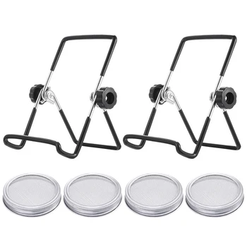 Wide Mouth Stainless Steel Kitchen With Stands Mason Jar Lids Draining Sealing Tinplate Sprouting Canning Split Type Home
Wide Mouth Stainless Steel Kitchen With Stands Mason Jar Lids Draining Sealing Tinplate Sprouting Canning Split Type Home