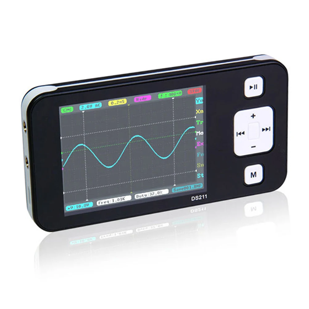 Mini Pocket Handheld Digital Oscilloscope LCD Display Logic Analyzer with Probe 500mAH Rechargeable Lithium Battery
Mini Pocket Handheld Digital Oscilloscope LCD Display Logic Analyzer with Probe 500mAH Rechargeable Lithium Battery