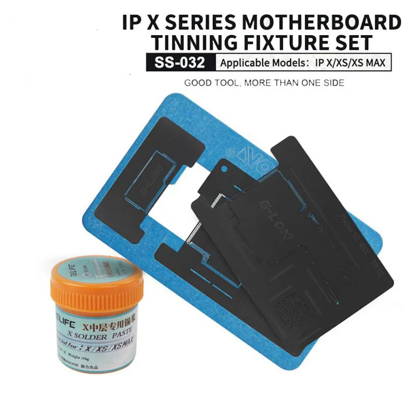 SS-032 Reballing Platform Motherboard Middle Layer Fixture Holder for iPhone X XS XSMAX With Stencil
SS-032 Reballing Platform Motherboard Middle Layer Fixture Holder for iPhone X XS XSMAX With Stencil