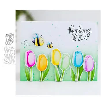 JC Metal Cutting Dies and Rubber Stamps Tulip Flowers Scrapbooking Craft Stencil Card Make Album Sheet Model Mold Die Cut Decor
JC Metal Cutting Dies and Rubber Stamps Tulip Flowers Scrapbooking Craft Stencil Card Make Album Sheet Model Mold Die Cut Decor