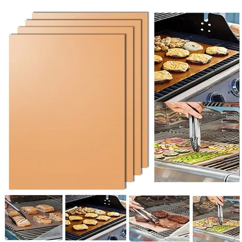 2pcs/Pack BBQ Grill Mats DIY Reusable Non-stick Heat Resistant Barbecue Cooking Baking Sheet Oven Pad Home Kitchen Accessories
2pcs/Pack BBQ Grill Mats DIY Reusable Non-stick Heat Resistant Barbecue Cooking Baking Sheet Oven Pad Home Kitchen Accessories