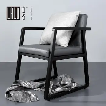 Designer Armchairs All-steel Dining Chair Leather Cafe Chair Minimalist Design
Designer Armchairs All-steel Dining Chair Leather Cafe Chair Minimalist Design