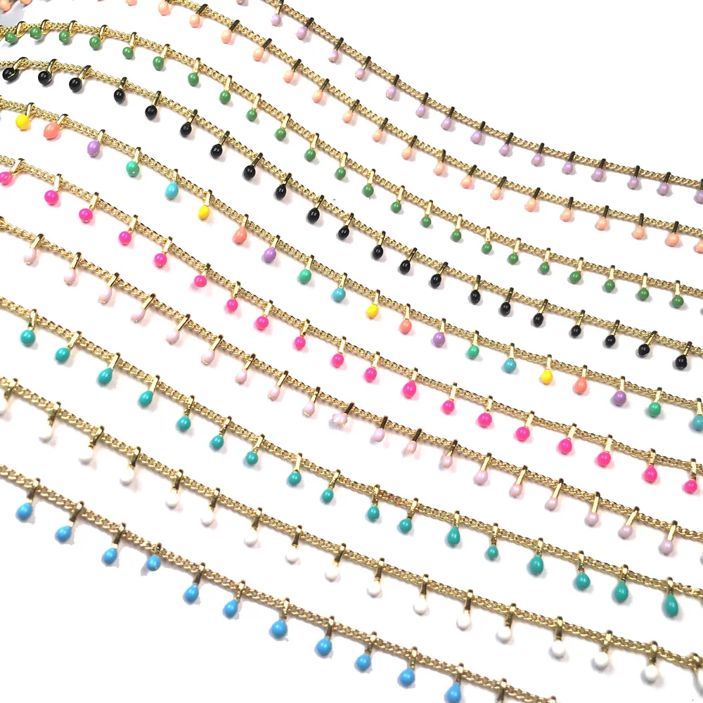 1 Meter Handmade Gold Wire Wrapped Rosary Chain stone Beads Chains for Necklaces Bracelets Anklet Making DIY Jewelry Findings
1 Meter Handmade Gold Wire Wrapped Rosary Chain stone Beads Chains for Necklaces Bracelets Anklet Making DIY Jewelry Findings