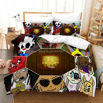 Hot Game Piggy Roblox 3d Printed Bedding Set Duvet Cover Set with Pillowcases Twin Full Queen King Bedclothes Kids Bedroom Decor
Hot Game Piggy Roblox 3d Printed Bedding Set Duvet Cover Set with Pillowcases Twin Full Queen King Bedclothes Kids Bedroom Decor