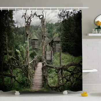 Shower Curtain Set with Hooks 72x78 Medieval Garrison Wooden Fortification Nature History Architecture Parks Wood indoor
Shower Curtain Set with Hooks 72x78 Medieval Garrison Wooden Fortification Nature History Architecture Parks Wood indoor