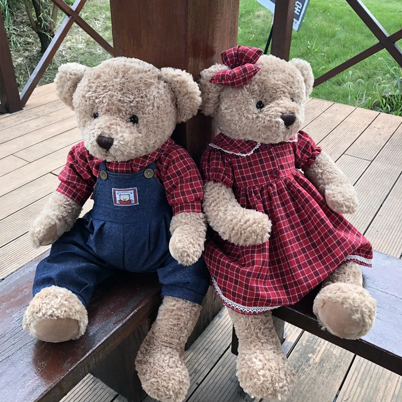 Plush Toys Couple Bear Presses Doll One Pair of Marriage New Style Creative Teddy Bear Doll Valentine's Day Gift Women's 
Plush Toys Couple Bear Presses Doll One Pair of Marriage New Style Creative Teddy Bear Doll Valentine's Day Gift Women's