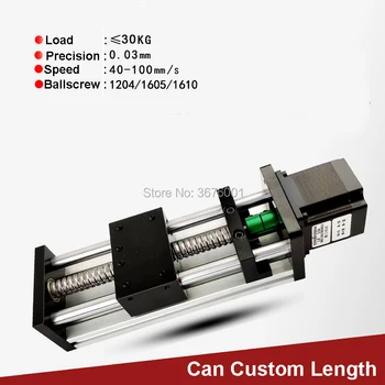 Free Ship 200mm Effective Stroke 1204 1605 1610 12mm 16mm Ballscrew Linear Guide Rail Motion Module Table CNC+Nema23 Motor
Free Ship 200mm Effective Stroke 1204 1605 1610 12mm 16mm Ballscrew Linear Guide Rail Motion Module Table CNC+Nema23 Motor