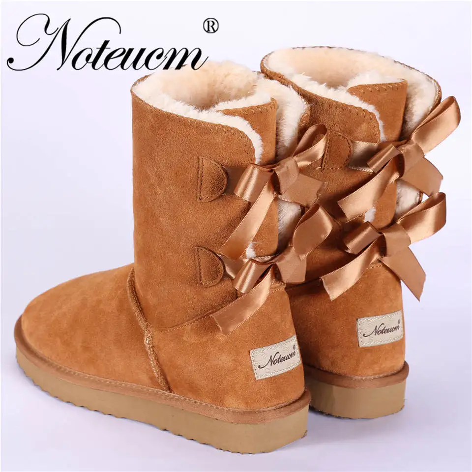 Genuine Leather Female Winter Girl Furry Australia Shoe Ladies Ankle Boot bow back With Lined Faux Fur Plush Snow Boot for Women 
Genuine Leather Female Winter Girl Furry Australia Shoe Ladies Ankle Boot bow back With Lined Faux Fur Plush Snow Boot for Women
