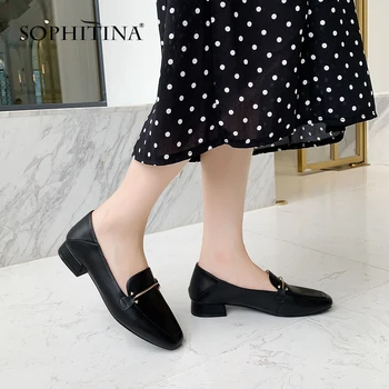 SOPHITINA Office Women's New Flats Square Toe Basic Metal Decoration Shallow Shoes High Quality Cow Leather Fashion Flats SO325
SOPHITINA Office Women's New Flats Square Toe Basic Metal Decoration Shallow Shoes High Quality Cow Leather Fashion Flats SO325