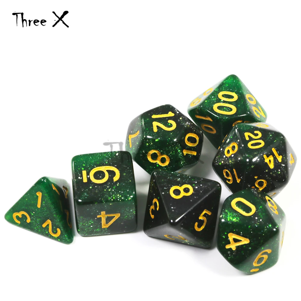 Shine Bright like Universe Galaxy Creative Dice Set of D4-D20 with Mysterious Royal Glitter Powder for DND RPG Boardgame
Shine Bright like Universe Galaxy Creative Dice Set of D4-D20 with Mysterious Royal Glitter Powder for DND RPG Boardgame